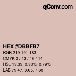 Color code: HEX #DBBFB7 | qconv.com