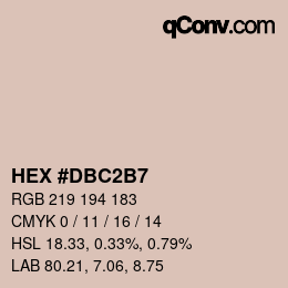 Color code: HEX #DBC2B7 | qconv.com