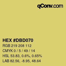 Color code: HEX #DBD070 | qconv.com
