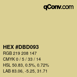 Color code: HEX #DBD093 | qconv.com