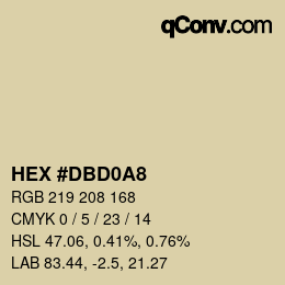 カラーコード: HEX #DBD0A8 | qconv.com