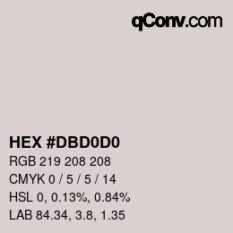 Color code: HEX #DBD0D0 | qconv.com
