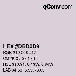 Color code: HEX #DBD0D9 | qconv.com