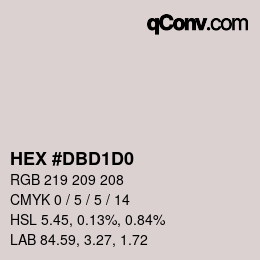 カラーコード: HEX #DBD1D0 | qconv.com