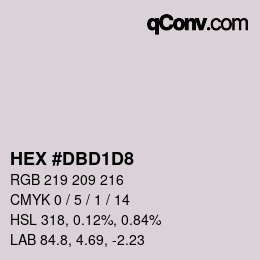 Color code: HEX #DBD1D8 | qconv.com