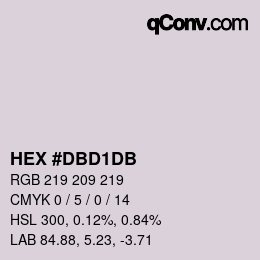 Color code: HEX #DBD1DB | qconv.com