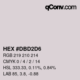 Color code: HEX #DBD2D6 | qconv.com