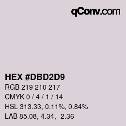 Color code: HEX #DBD2D9 | qconv.com