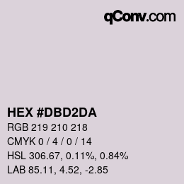 Color code: HEX #DBD2DA | qconv.com