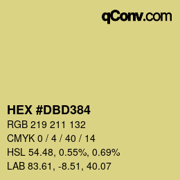 Color code: HEX #DBD384 | qconv.com