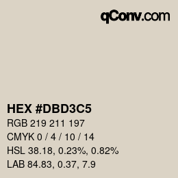 カラーコード: HEX #DBD3C5 | qconv.com