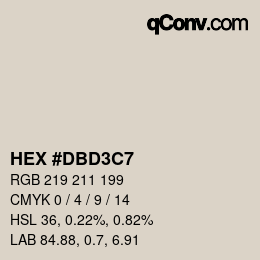 カラーコード: HEX #DBD3C7 | qconv.com