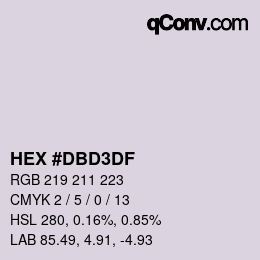 Color code: HEX #DBD3DF | qconv.com