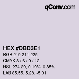 Color code: HEX #DBD3E1 | qconv.com