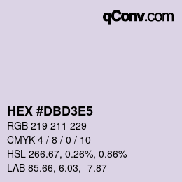 カラーコード: HEX #DBD3E5 | qconv.com