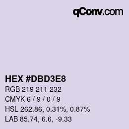 カラーコード: HEX #DBD3E8 | qconv.com