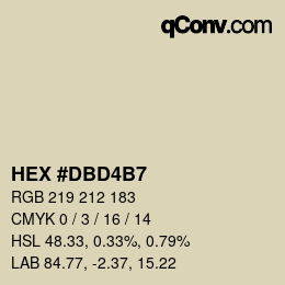 Color code: HEX #DBD4B7 | qconv.com