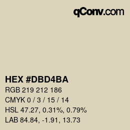 カラーコード: HEX #DBD4BA | qconv.com