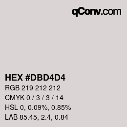 Color code: HEX #DBD4D4 | qconv.com