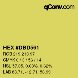 Color code: HEX #DBD561 | qconv.com