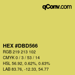 カラーコード: HEX #DBD566 | qconv.com