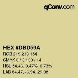 カラーコード: HEX #DBD59A | qconv.com