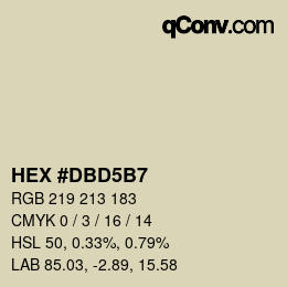 カラーコード: HEX #DBD5B7 | qconv.com