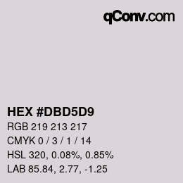Color code: HEX #DBD5D9 | qconv.com