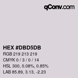 Color code: HEX #DBD5DB | qconv.com