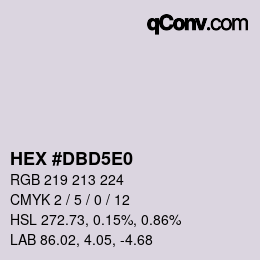 Color code: HEX #DBD5E0 | qconv.com