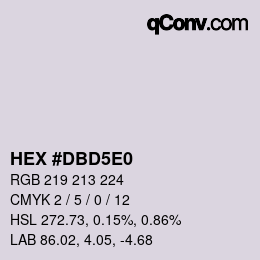 カラーコード: HEX #DBD5E0 | qconv.com