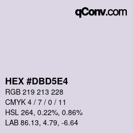 Color code: HEX #DBD5E4 | qconv.com