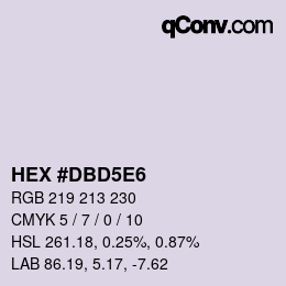 Color code: HEX #DBD5E6 | qconv.com