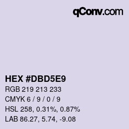 Color code: HEX #DBD5E9 | qconv.com