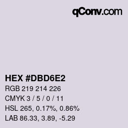 カラーコード: HEX #DBD6E2 | qconv.com
