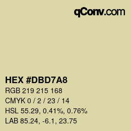 Color code: HEX #DBD7A8 | qconv.com
