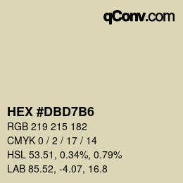 カラーコード: HEX #DBD7B6 | qconv.com