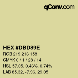 Color code: HEX #DBD89E | qconv.com