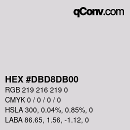 Color code: HEX #DBD8DB00 | qconv.com