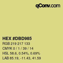 Color code: HEX #DBD985 | qconv.com