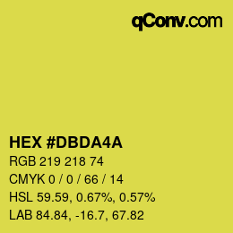 カラーコード: HEX #DBDA4A | qconv.com