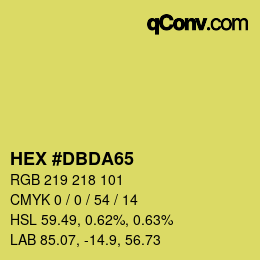 Color code: HEX #DBDA65 | qconv.com
