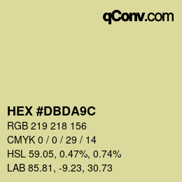 Color code: HEX #DBDA9C | qconv.com