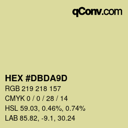 Color code: HEX #DBDA9D | qconv.com