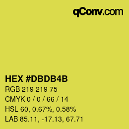 カラーコード: HEX #DBDB4B | qconv.com