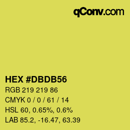 Color code: HEX #DBDB56 | qconv.com