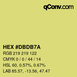 カラーコード: HEX #DBDB7A | qconv.com