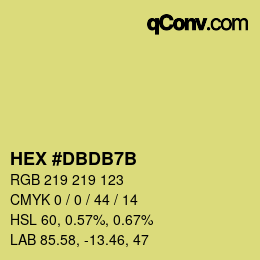 Color code: HEX #DBDB7B | qconv.com