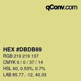 カラーコード: HEX #DBDB89 | qconv.com