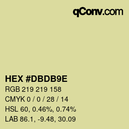 カラーコード: HEX #DBDB9E | qconv.com